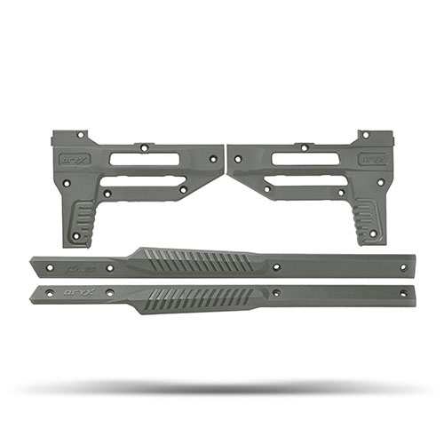 Oryx Accessories Side Panels in various colors let you customize your ORYX Sportsman chassis, compatible with short, long, or rimfire inlets.